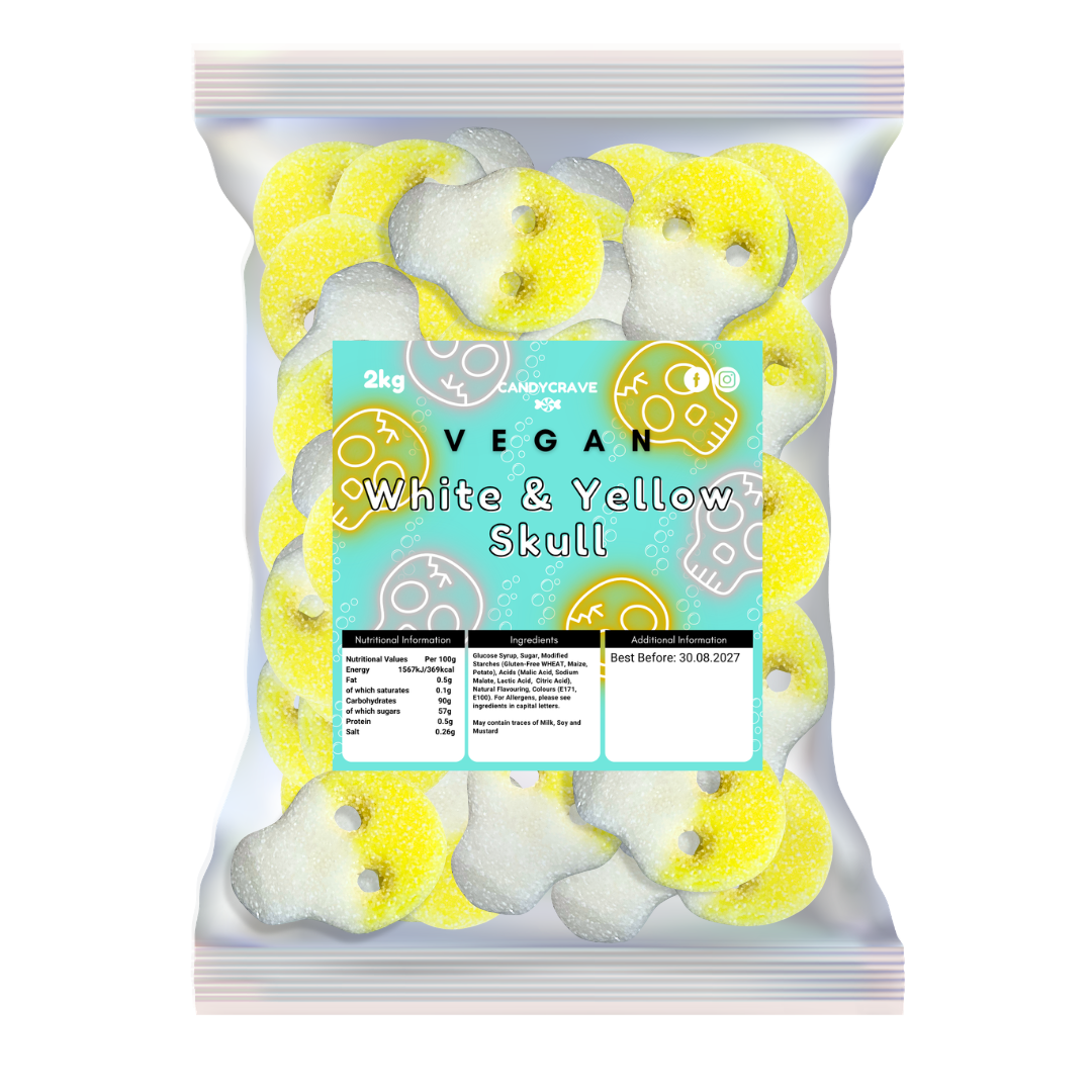 Fizzy White and Yellow Skulls