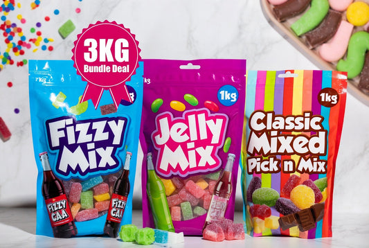 3KG Bundle Deal – 3 x 1kg Bags (Fizzy + Jelly + Mixed Pick n Mix)