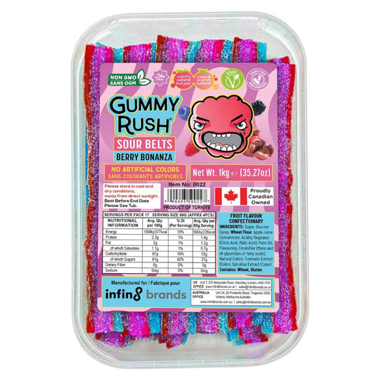 Gummy Rush Berry Bonanza Sour Belts