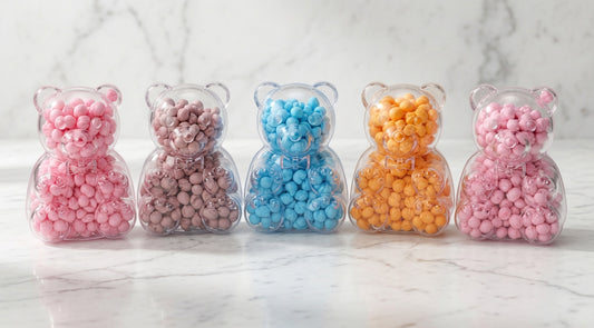 🧸 Mini Teddy Sweet Jars – Set of 5